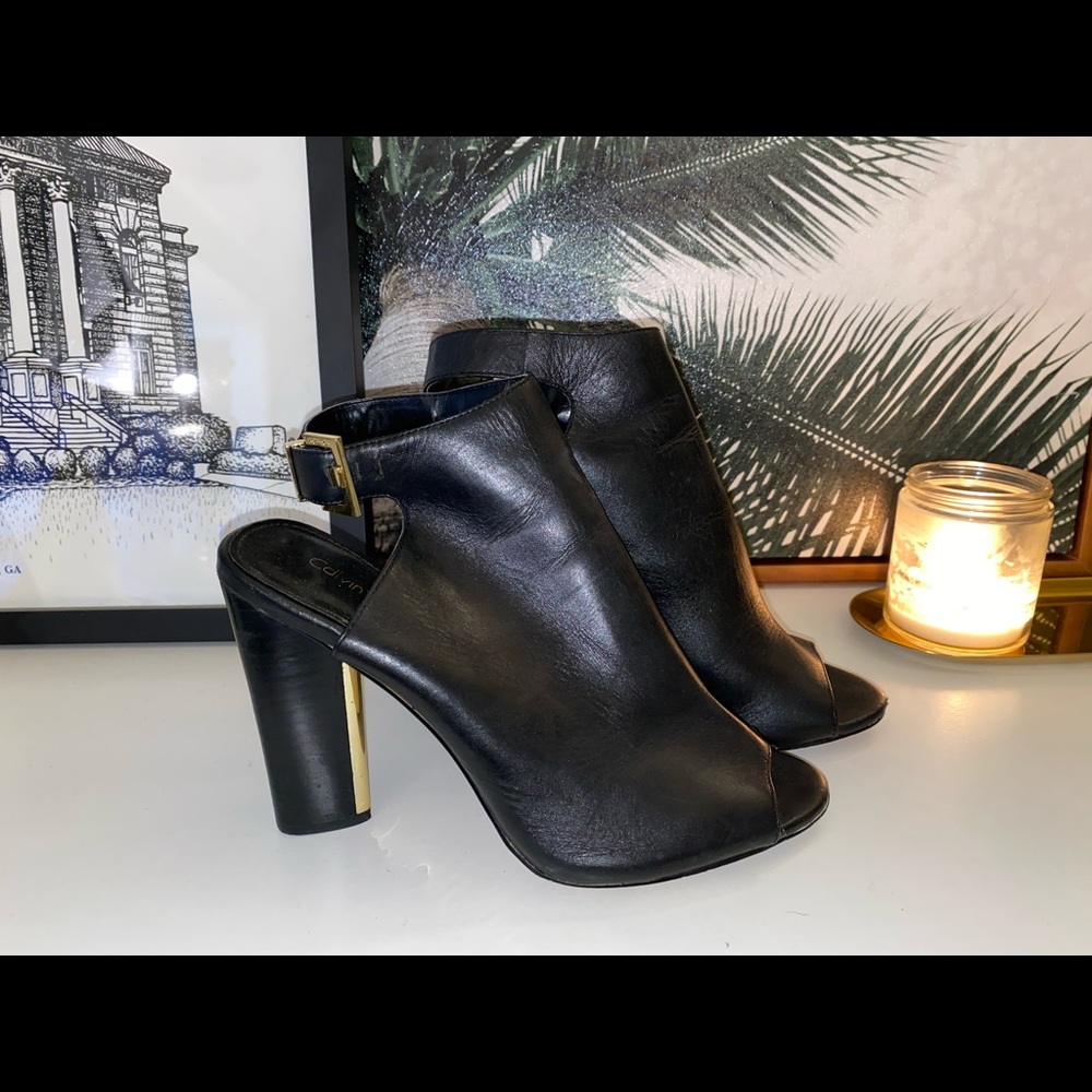 Calvin Klein - Peep Toe Ankle Booties ✨